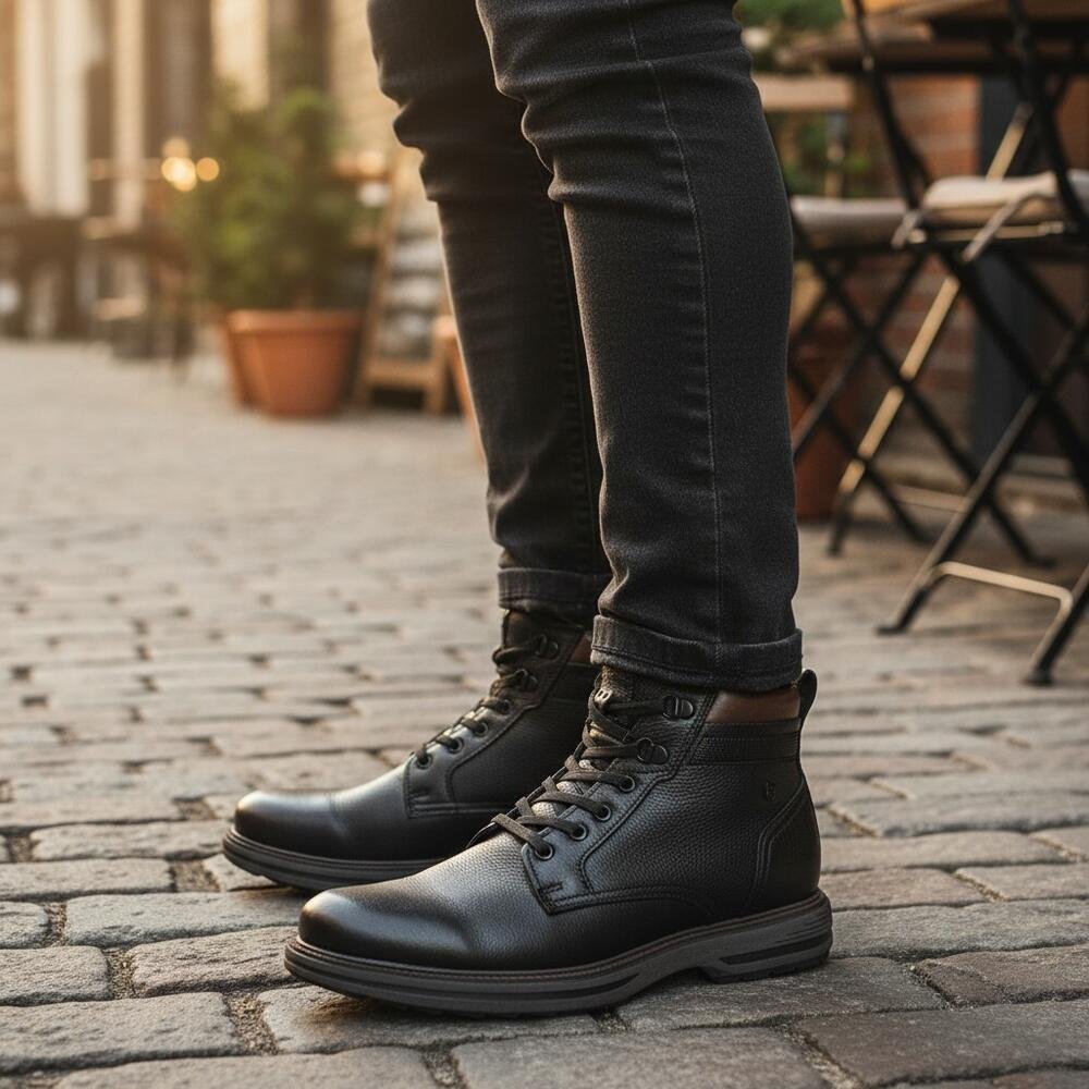 BOTA MASCULINA COTURNO PEGADA 181802 Preto 2