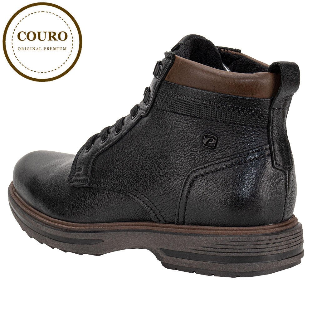 BOTA MASCULINA COTURNO PEGADA 181802 Preto 3