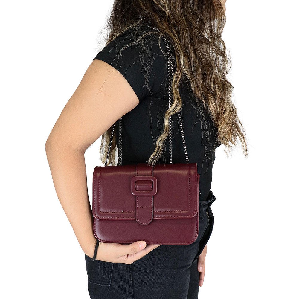 BOLSA FEMININA TRANSVERSAL H.E Q9812 Marrom 2