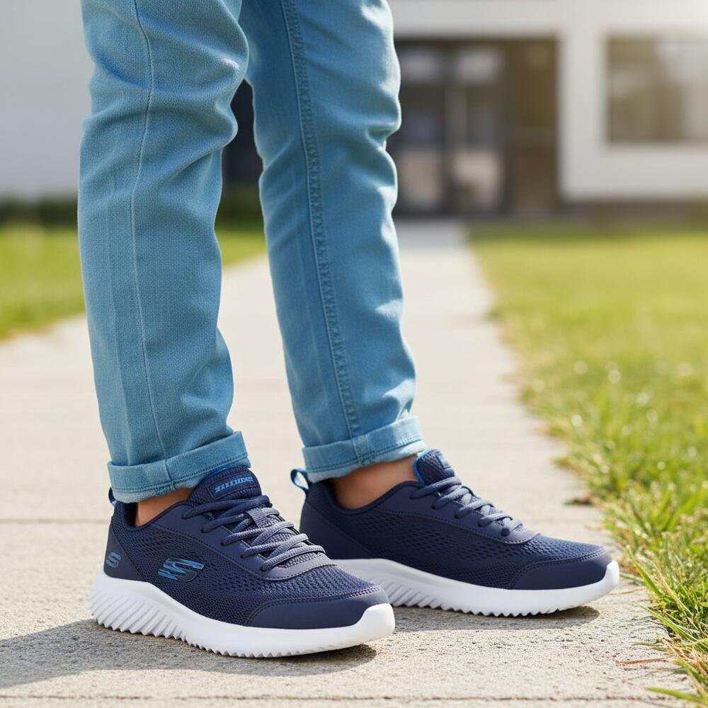 TÊNIS INFANTIL BOUNDER - QUANTA PACER SKECHERS 403822L Azul Marinho 2