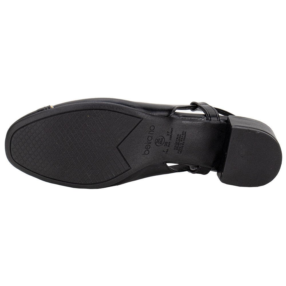 SCARPIN FEMININO SALTO GROSSO BEIRA RIO 4301115 Preto 4