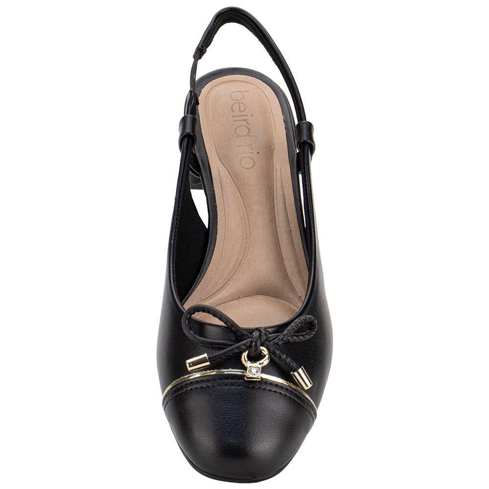 SCARPIN FEMININO SALTO GROSSO BEIRA RIO 4301115 Preto 5