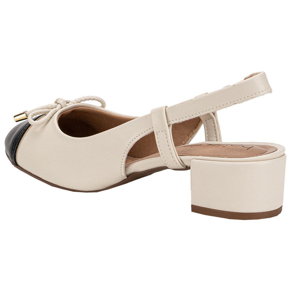 SCARPIN FEMININO SALTO GROSSO BEIRA RIO 4301115 Bege 2