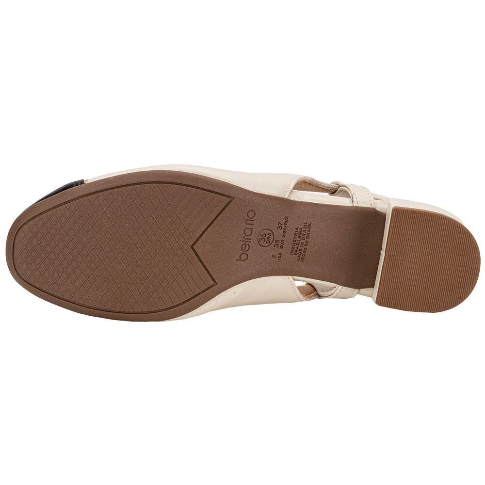 SCARPIN FEMININO SALTO GROSSO BEIRA RIO 4301115 Bege 3