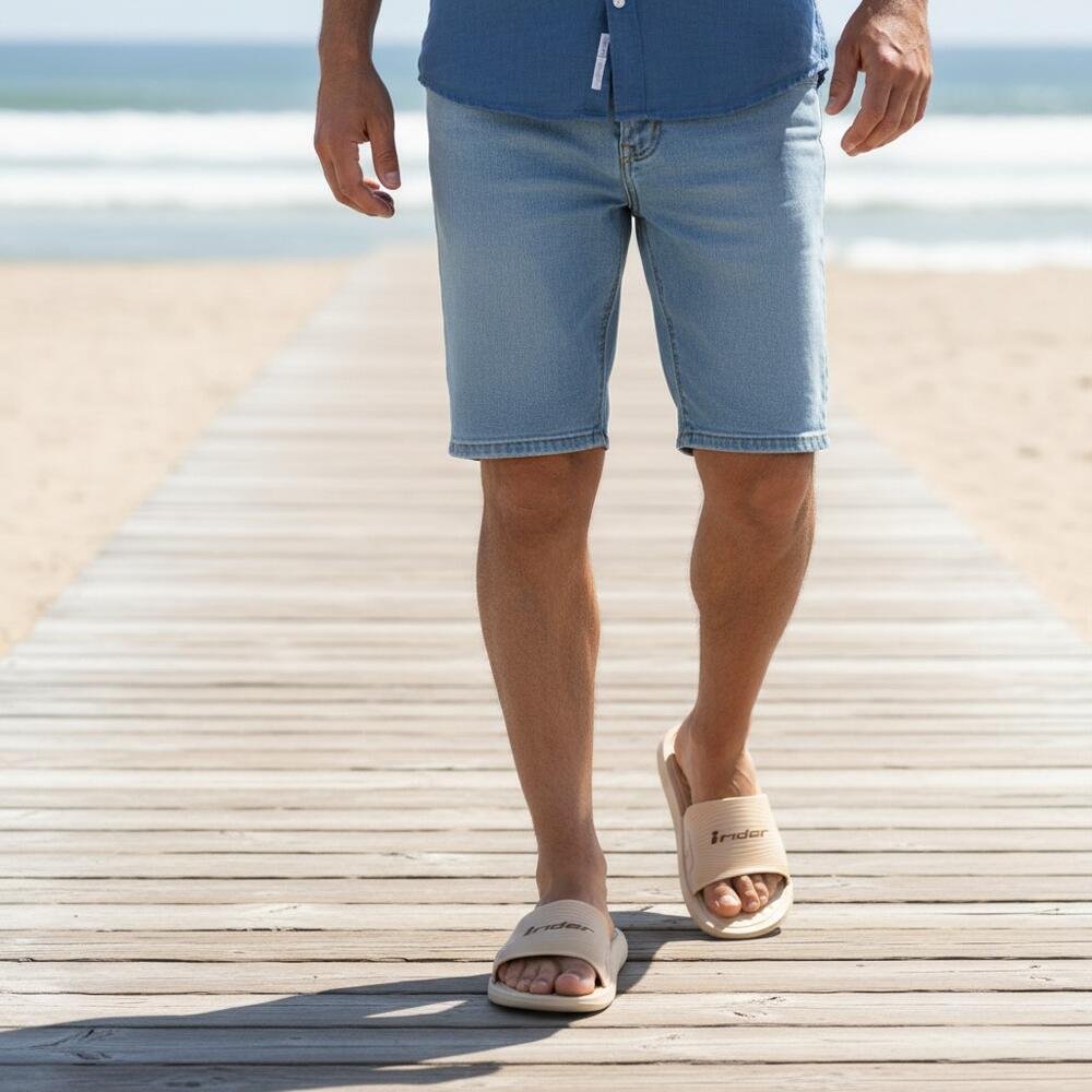 CHINELO MASCULINO SLIDE STEP RIDER 12265 Bege 2