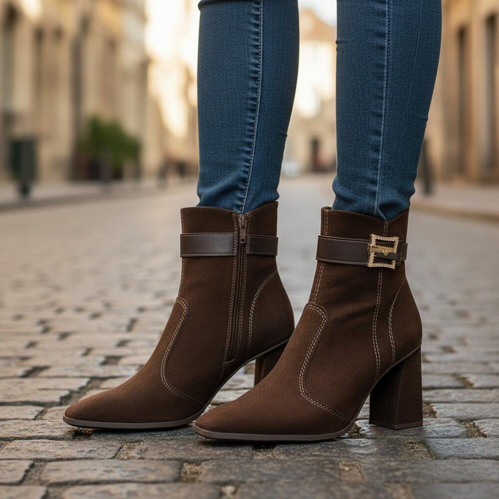BOTA FEMININA CANO BAIXO MISSISSIPI J1072 Marrom 2