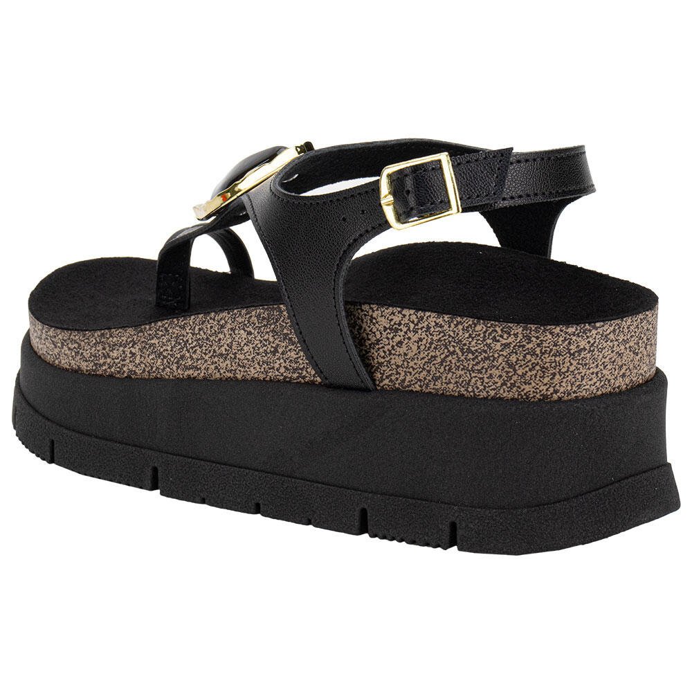 SANDÁLIA FEMININA FLAT MOLECA 5513110 Preto 3