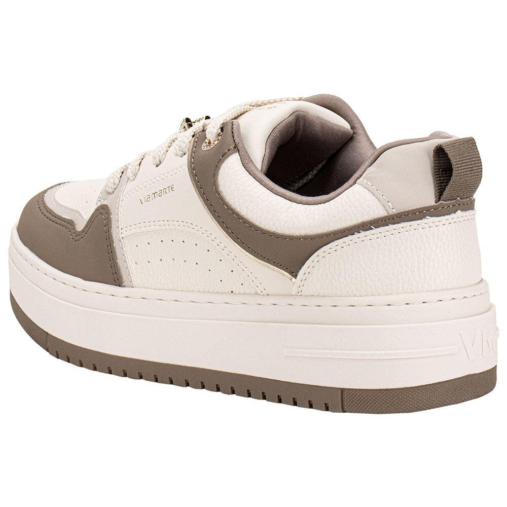 TÊNIS FEMININO CASUAL VIA MARTE 306004 Bege 3