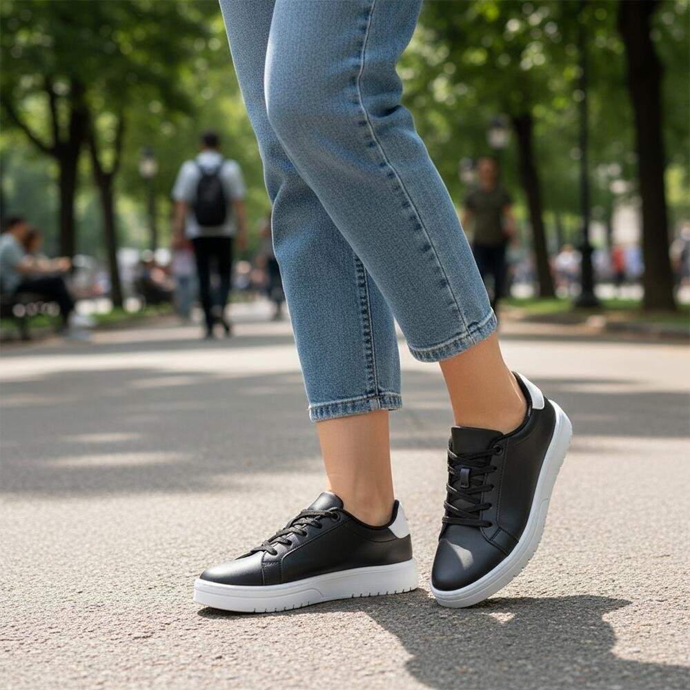 TÊNIS FEMININO CASUAL MOLECA 5791100 Preto 2