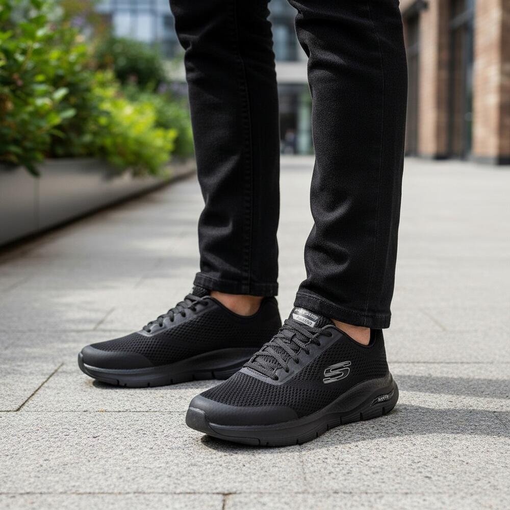 TÊNIS MASCULINO ARCH FIT SKECHERS 232040 Preto 2