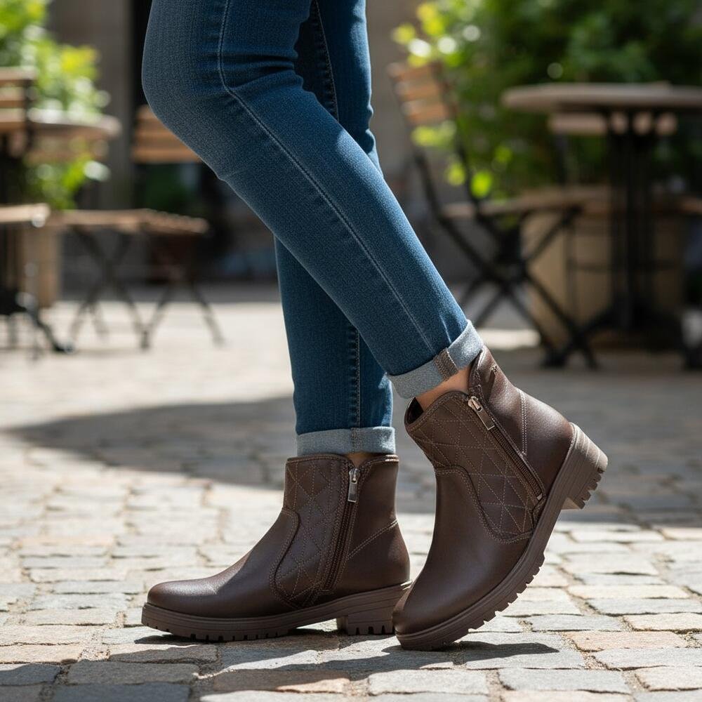BOTA FEMININA CANO BAIXO MISSISSIPI ME833 Marrom 2