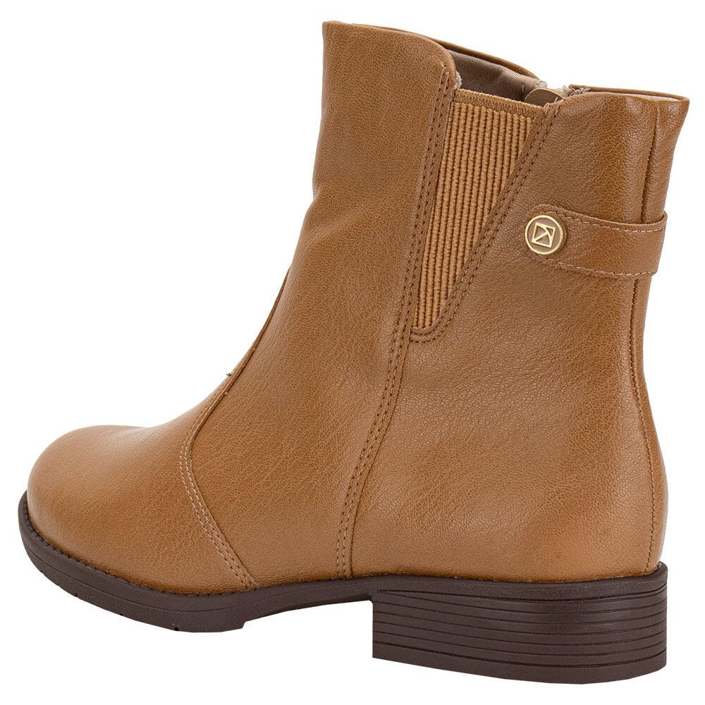 BOTA FEMININA CANO BAIXO PICCADILLY 653025 Caramelo 3