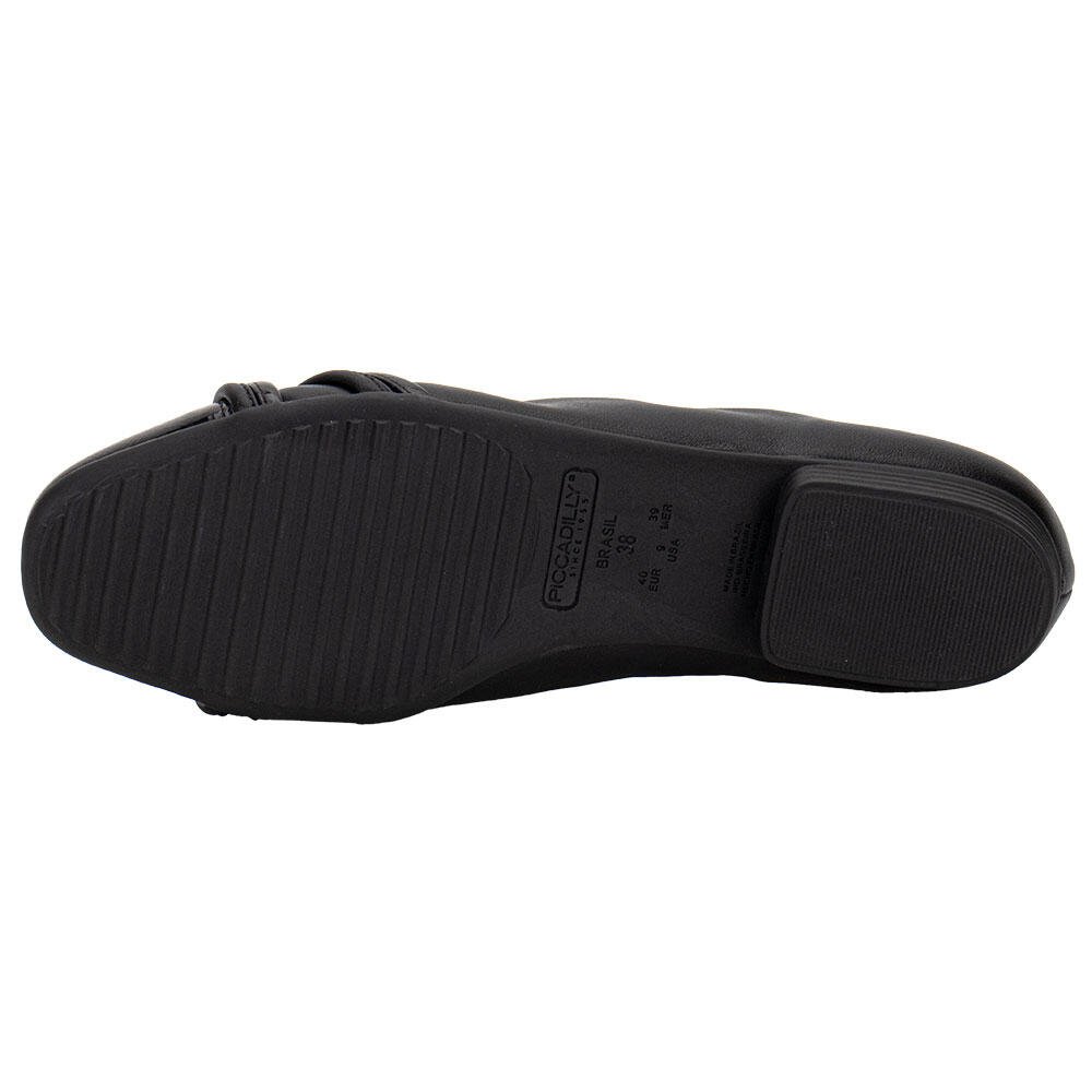SAPATILHA FEMININA FLAT PICCADILLY 250276 Preto 4
