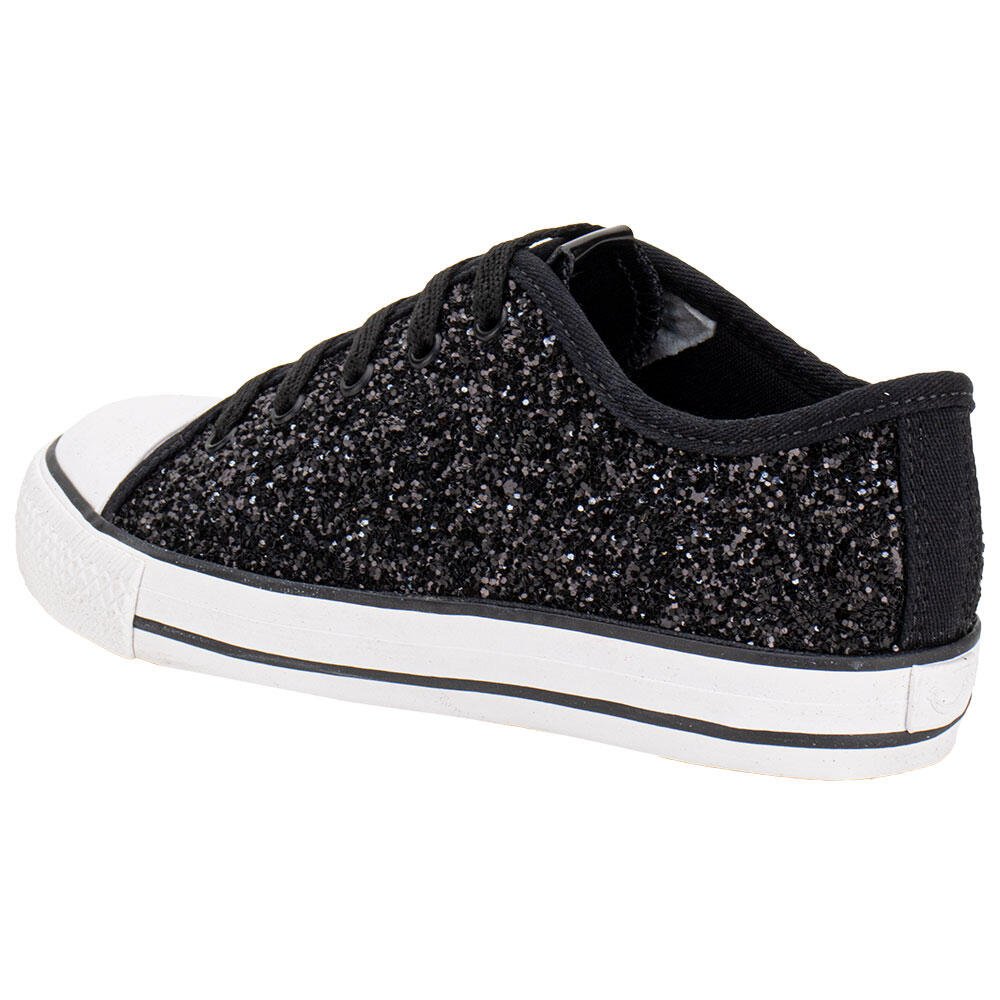 TÊNIS INFANTIL MINI GLITTER DIVERSÃO DI2310 Preto 3
