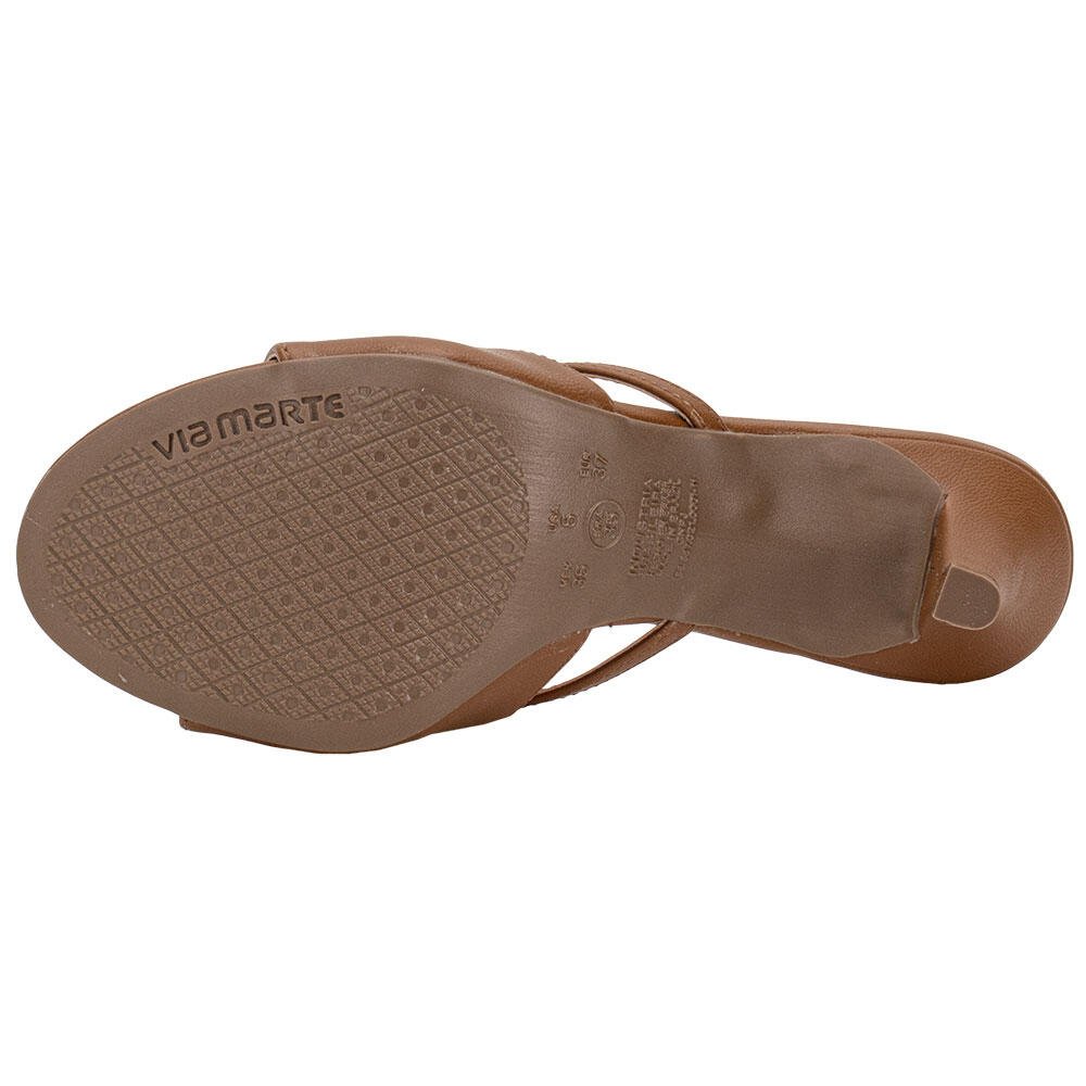 TAMANCO FEMININO SALTO FINO VIA MARTE 154020 Marrom 4