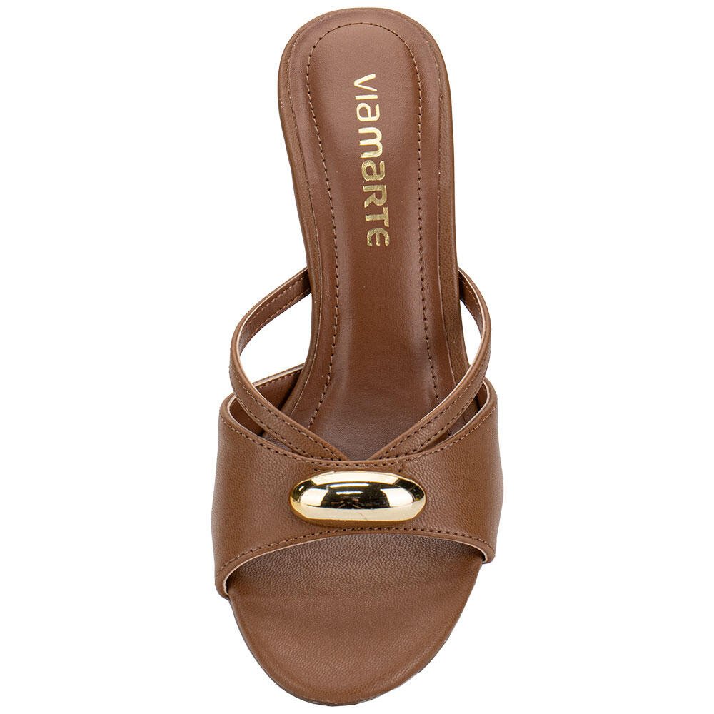 TAMANCO FEMININO SALTO FINO VIA MARTE 154020 Marrom 5
