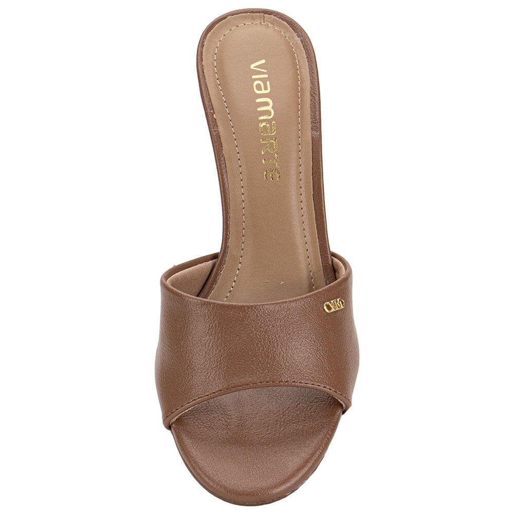 TAMANCO FEMININO SALTO FINO VIA MARTE 154013 Marrom 5