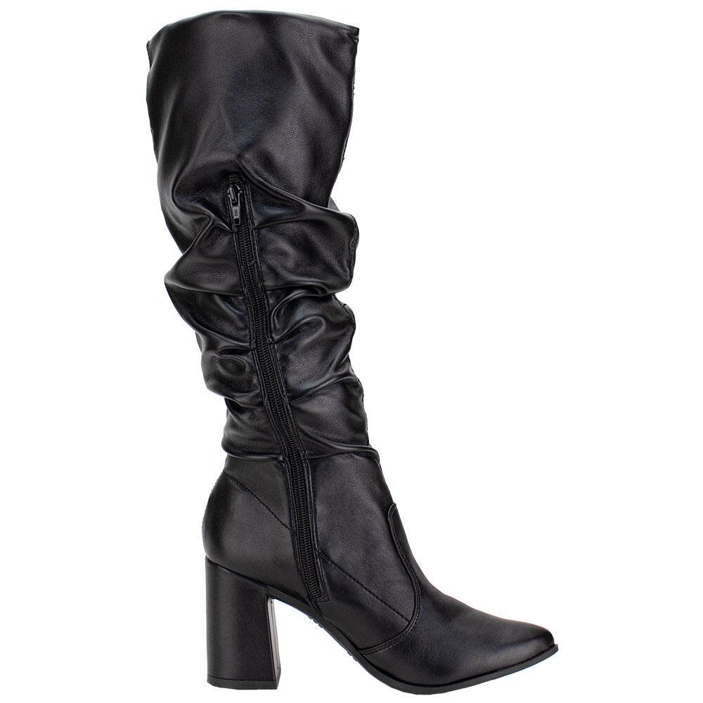 BOTA FEMININA SLOUCH CANO ALTO VIA UNO 954005 Preto 5