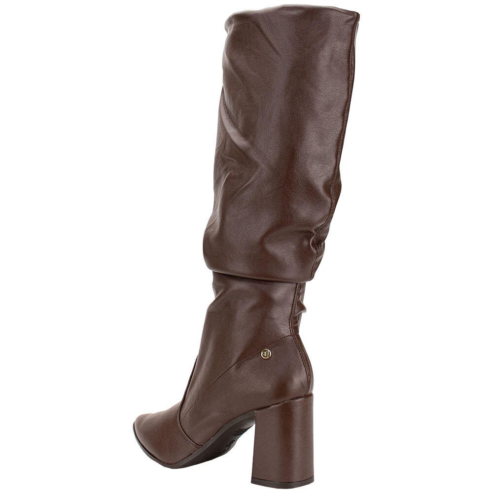 BOTA FEMININA SLOUCH CANO ALTO VIA UNO 954005 Marrom 3