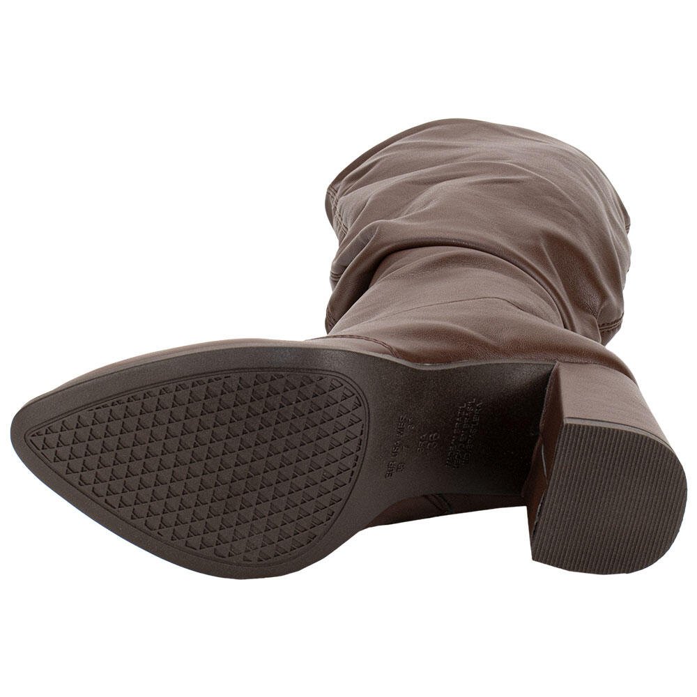 BOTA FEMININA SLOUCH CANO ALTO VIA UNO 954005 Marrom 4