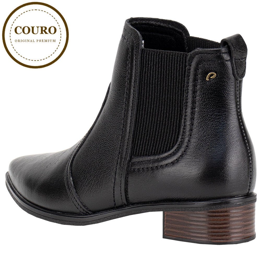 BOTA FEMININA CANO BAIXO PEGADA 282502 Preto 3