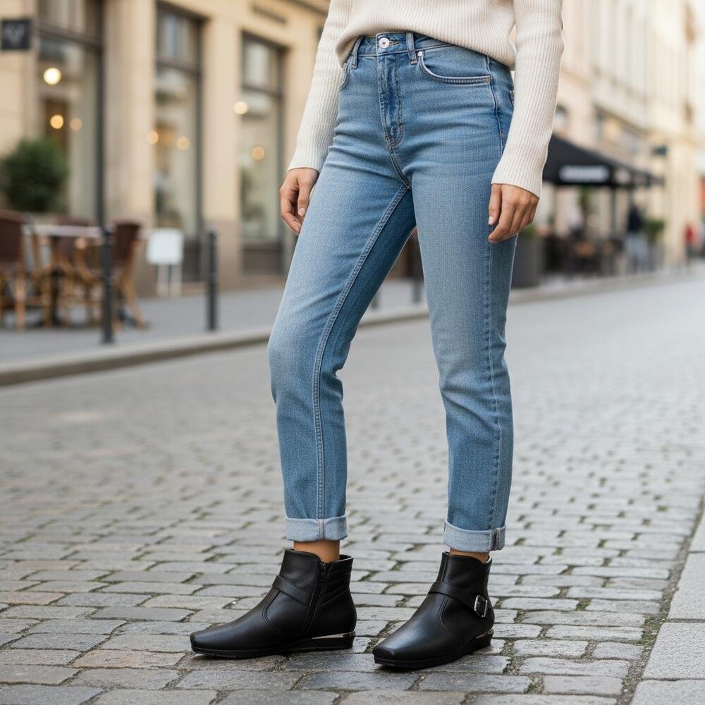 BOTA FEMININA CANO BAIXO MAXI PICCADILLY 147332 Preto 2