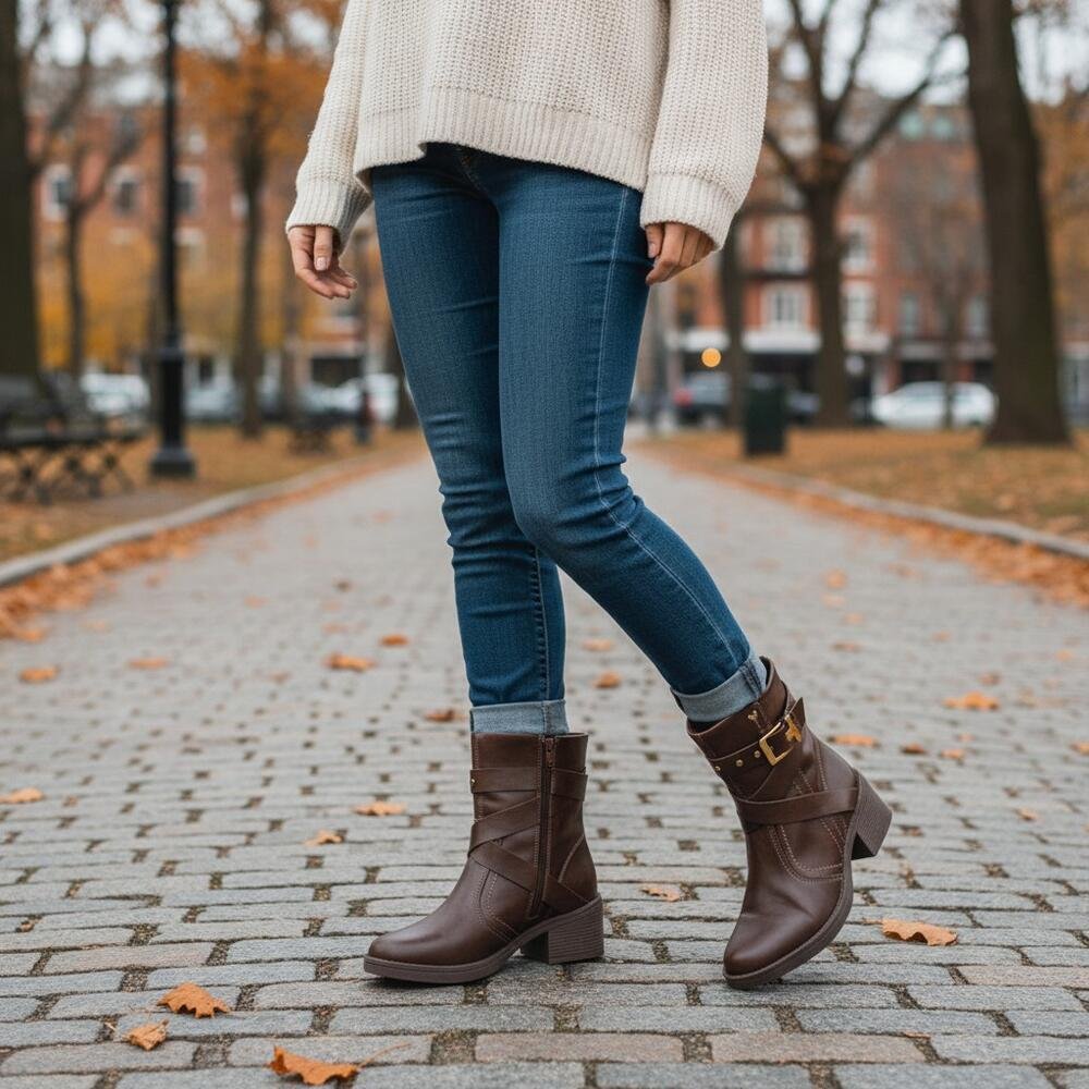 BOTA FEMININA CANO BAIXO MISSISSIPI J1371 Marrom 2