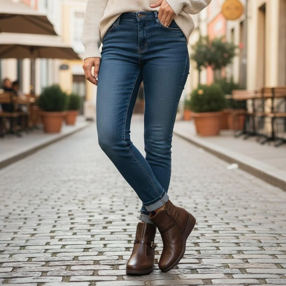 BOTA FEMININA CANO BAIXO MAXI PICCADILLY 117135 Marrom 2