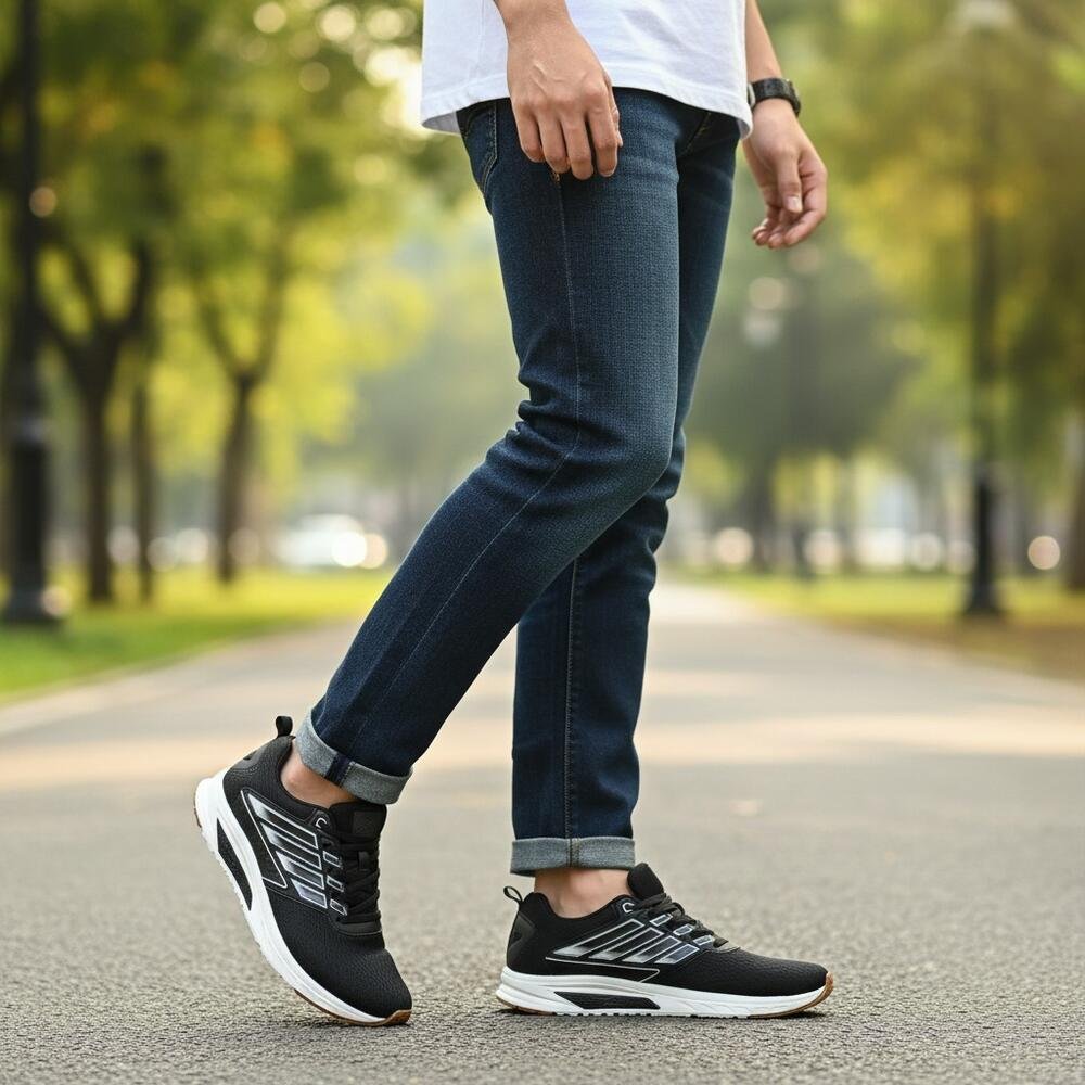 TÊNIS MASCULINO ZEUZ 107NX Preto/Branco 2