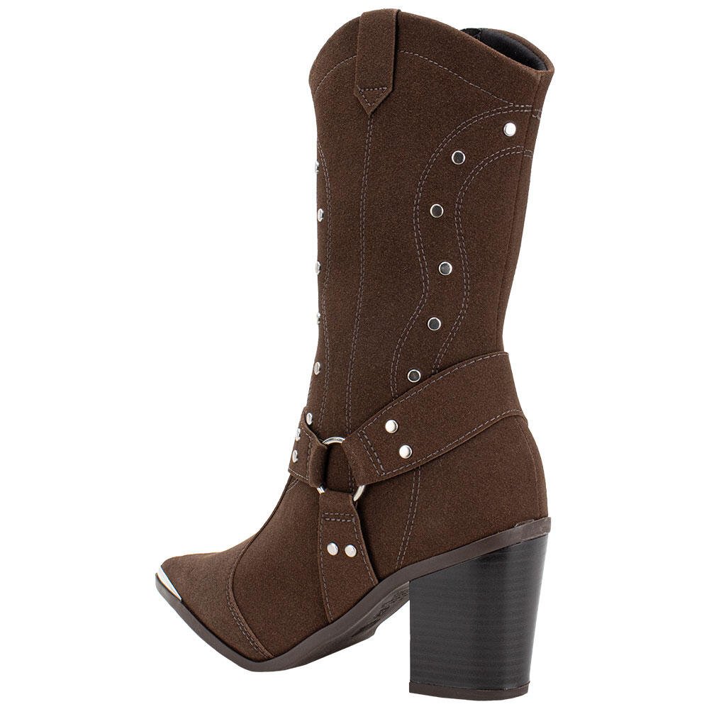 BOTA FEMININA COUNTRY CANO MÉDIO VIZZANO 3113102 Marrom 3