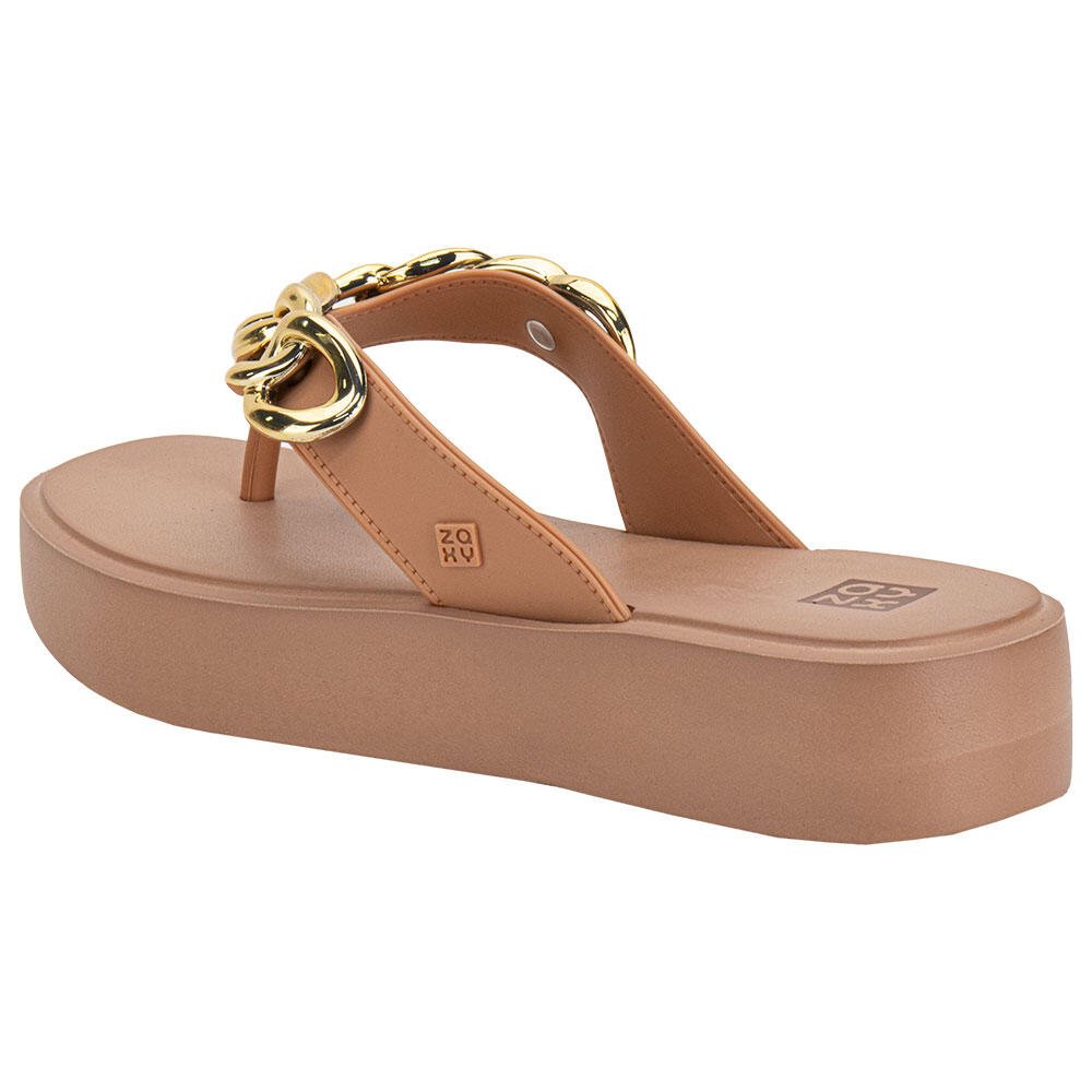 TAMANCO FEMININO FLAT LINK  ZAXY 19276 Bege 3