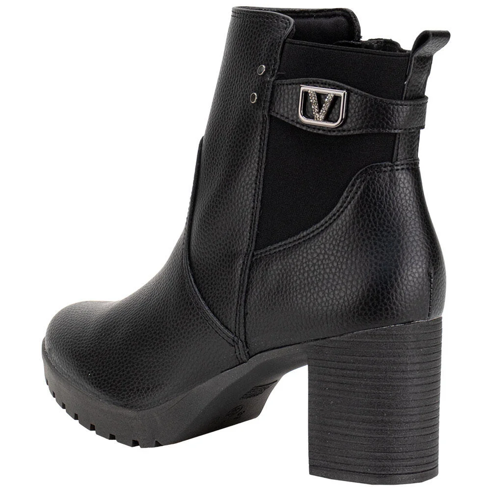BOTA FEMININA CANO BAIXO VIA MARTE 338003 Preto 3
