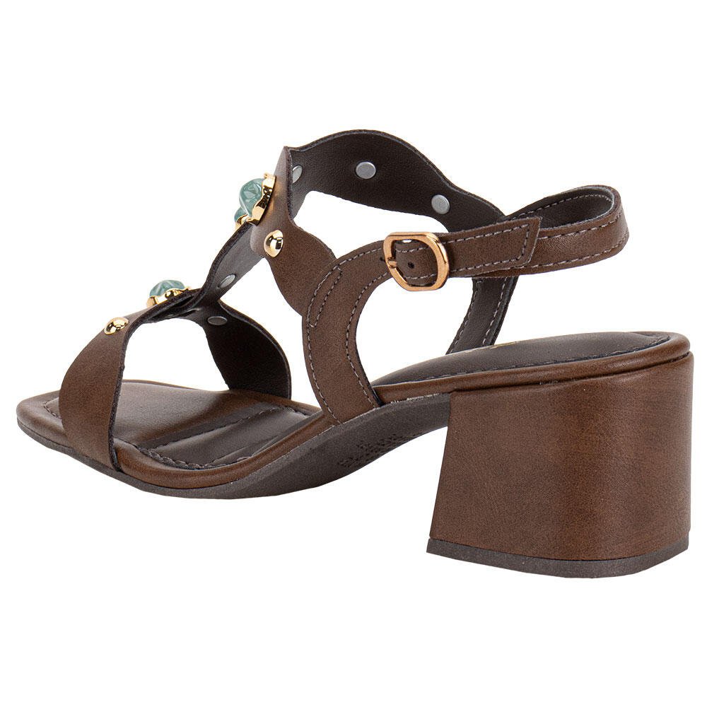 SANDÁLIA FEMININA SALTO GROSSO DAKOTA Y9581 Marrom 3