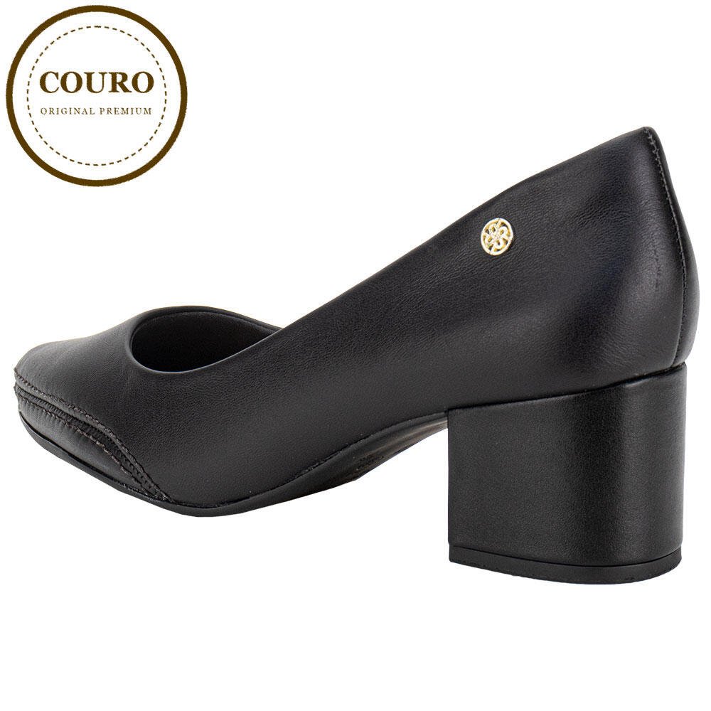 SCARPIN FEMININO SALTO GROSSO TOTAL COMFORT RAMARIM 2662101 Preto 3
