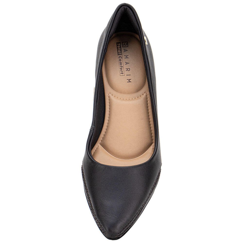 SCARPIN FEMININO SALTO GROSSO TOTAL COMFORT RAMARIM 2662101 Preto 5