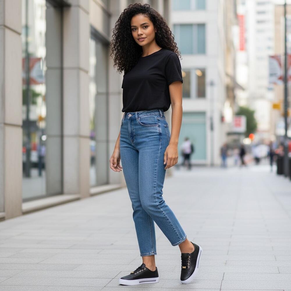 TÊNIS FEMININO CASUAL MOLECA 5667757 Preto 2