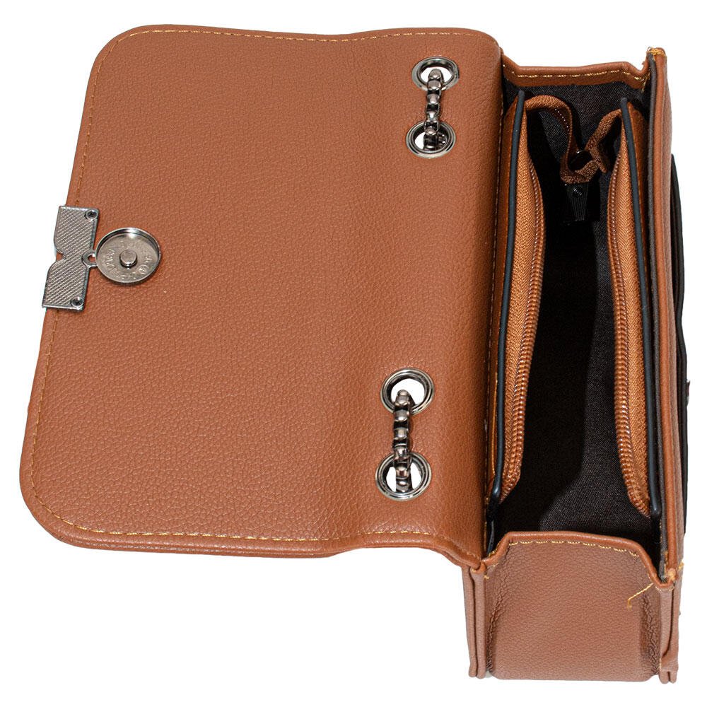 BOLSA FEMININA TRANSVERSAL H.E Q9811 Marrom 5