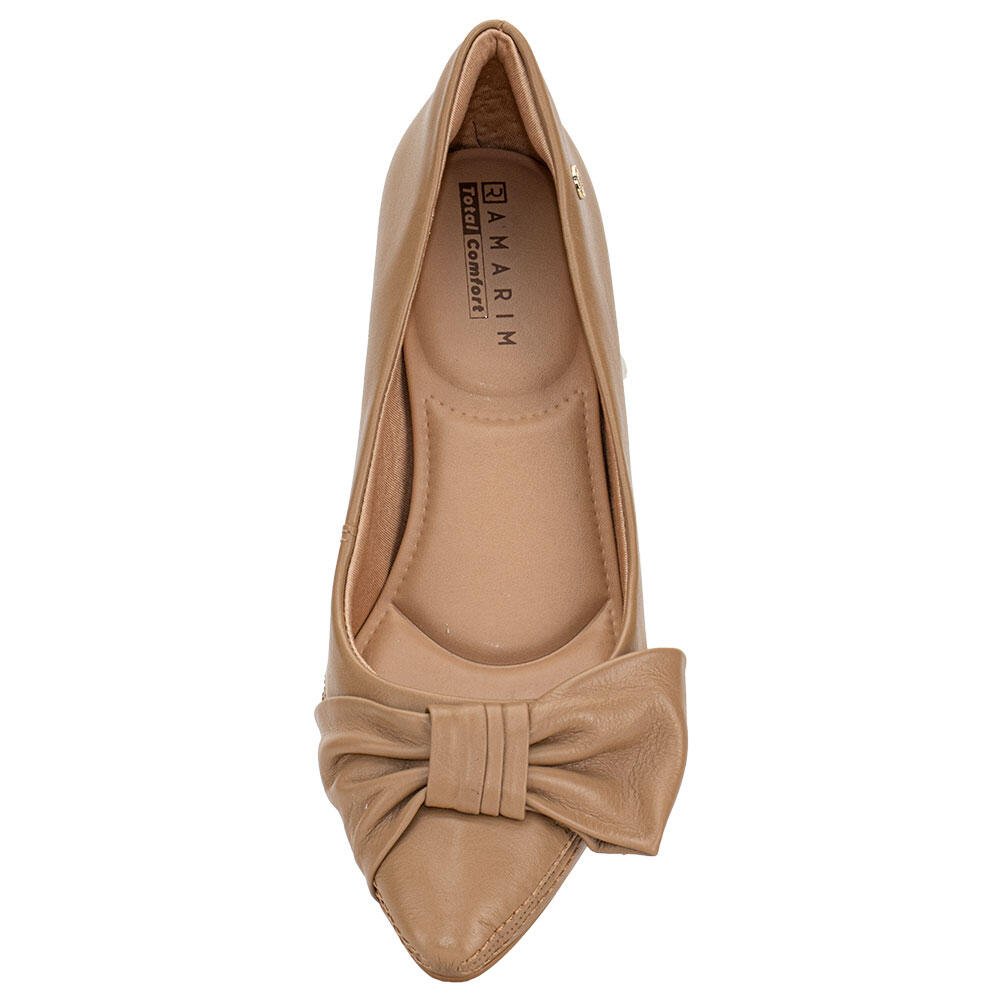 SCARPIN FEMININO SALTO GROSSO TOTAL COMFORT RAMARIM 2662103 Bege 5