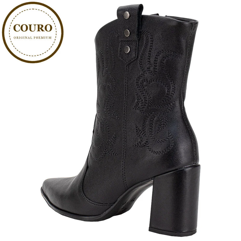 BOTA FEMININA COUNTRY CANO BAIXO RAMARIM 2656102 Preto 3