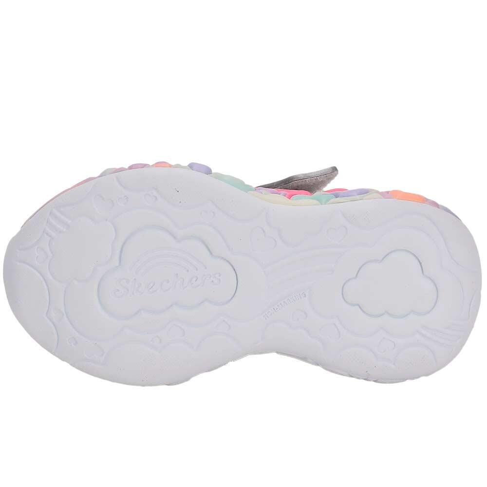 TÊNIS INFANTIL TON OF LOVE S LIGTHTS SKECHERS 302697N Prata 4