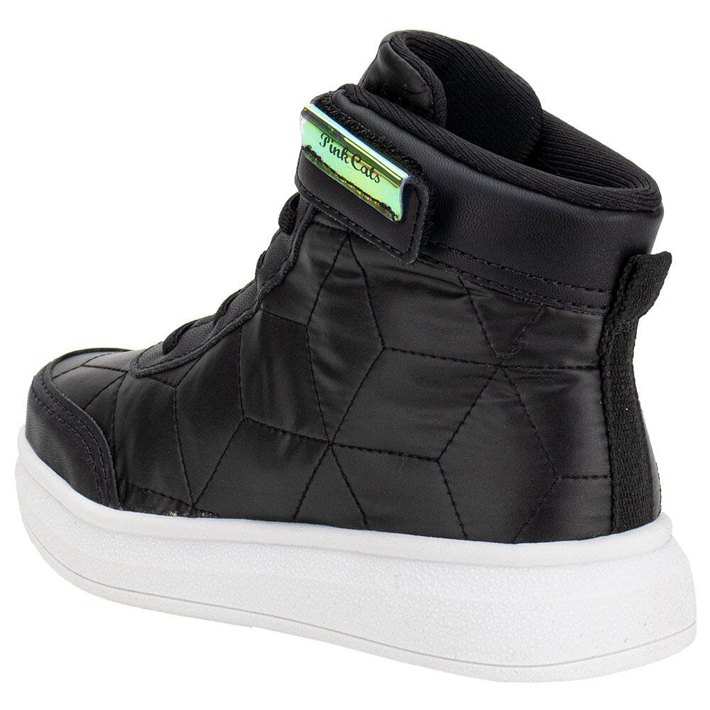 TÊNIS INFANTIL CANO ALTO PINK CATS V4402 Preto 3