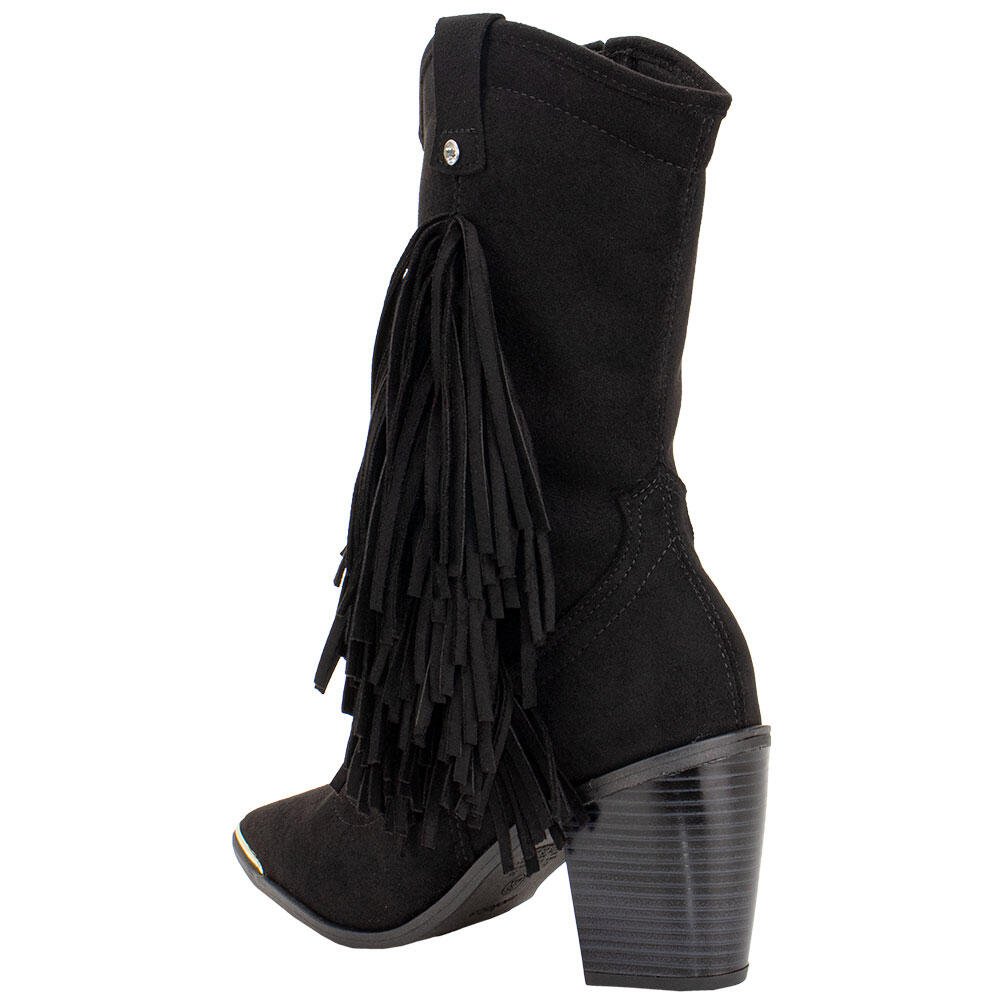 BOTA FEMININA COUNTRY CANO MÉDIO MOLECA 5355101 Preto 3