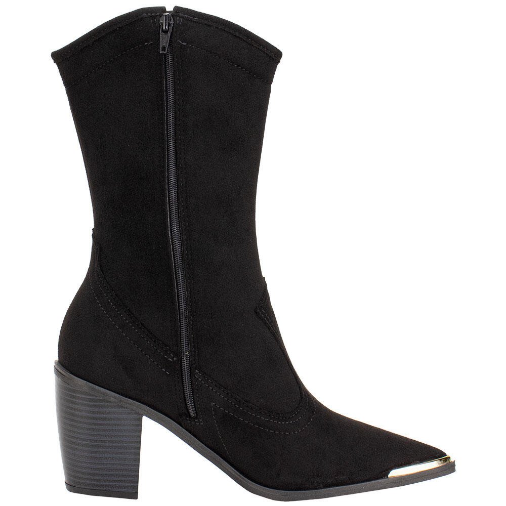 BOTA FEMININA COUNTRY CANO MÉDIO MOLECA 5355101 Preto 5