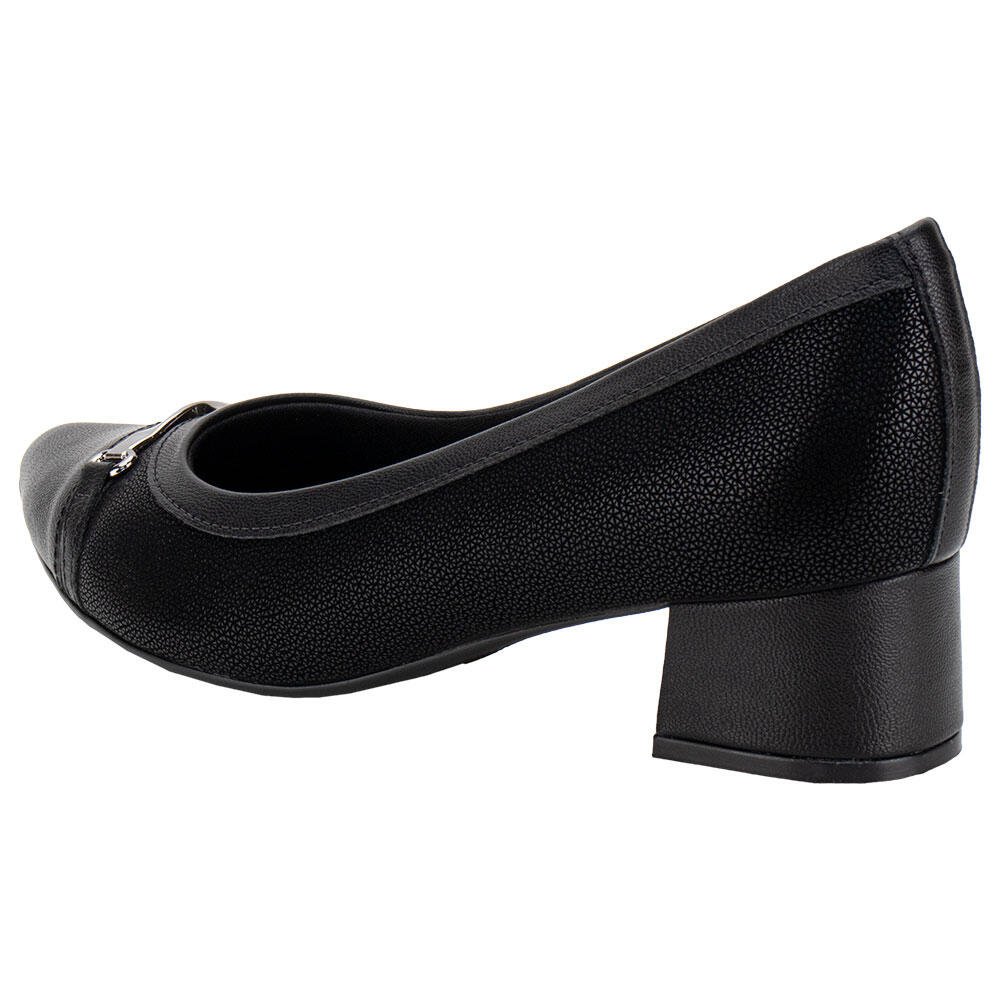 SCARPIN FEMININO SALTO GROSSO PICCADILLY 739099 Preto 3