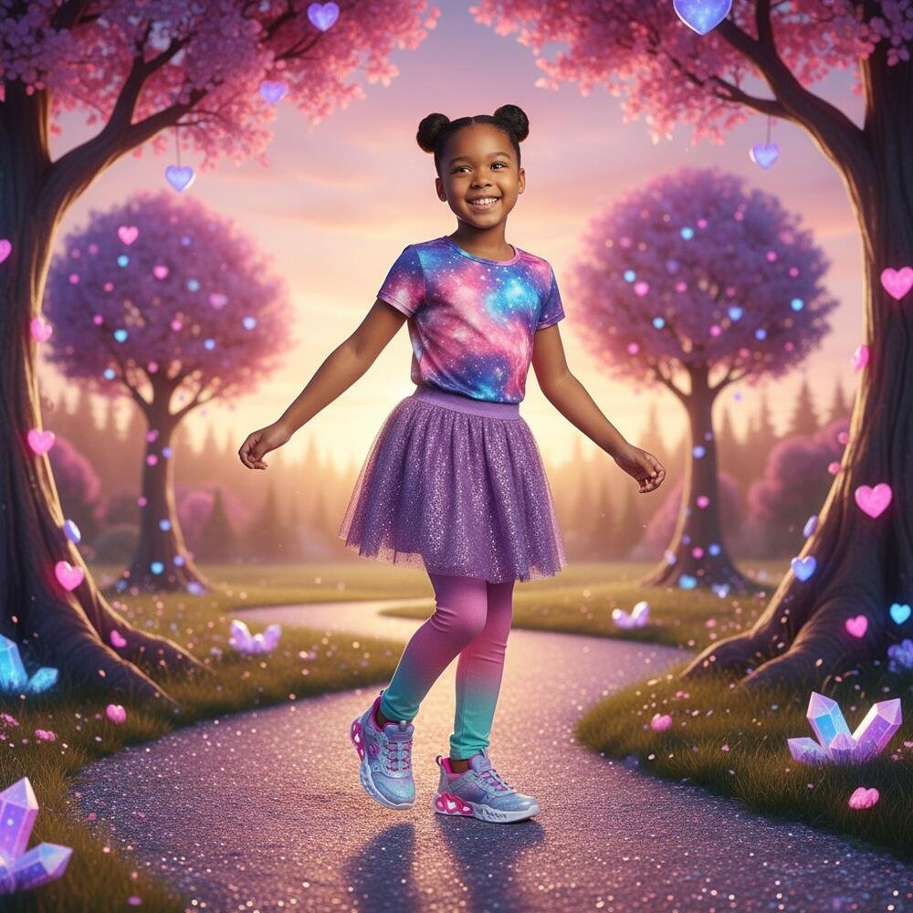 TÊNIS INFANTIL INFINITE HEART S LIGTHTS SKECHERS 303755N Lilás 2