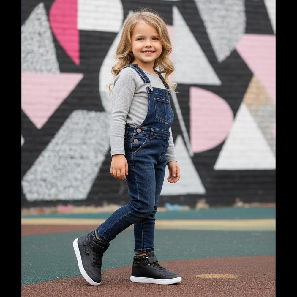 TÊNIS INFANTIL CANO ALTO IZALU 43019IZ Preto 2