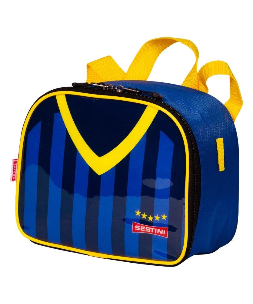Lancheira Pequena 2 Em 1 Sestini 20Y Futebol Colorido - Azul Azul 2