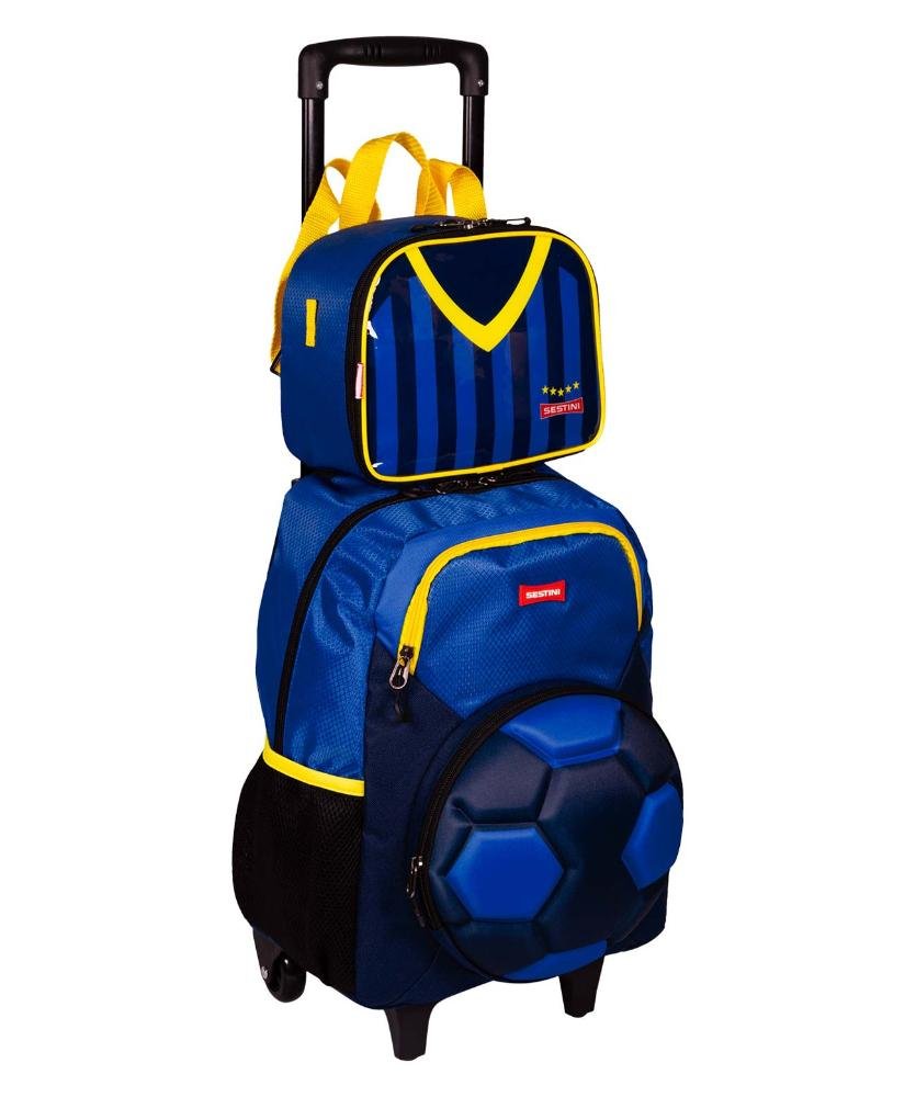 Lancheira Pequena 2 Em 1 Sestini 20Y Futebol Colorido - Azul Azul 3