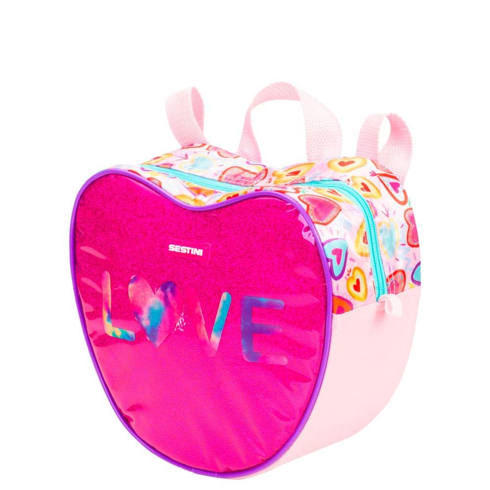 Lancheira Grande 2 em 1 Sestini X Love - Colorido Rosa 2