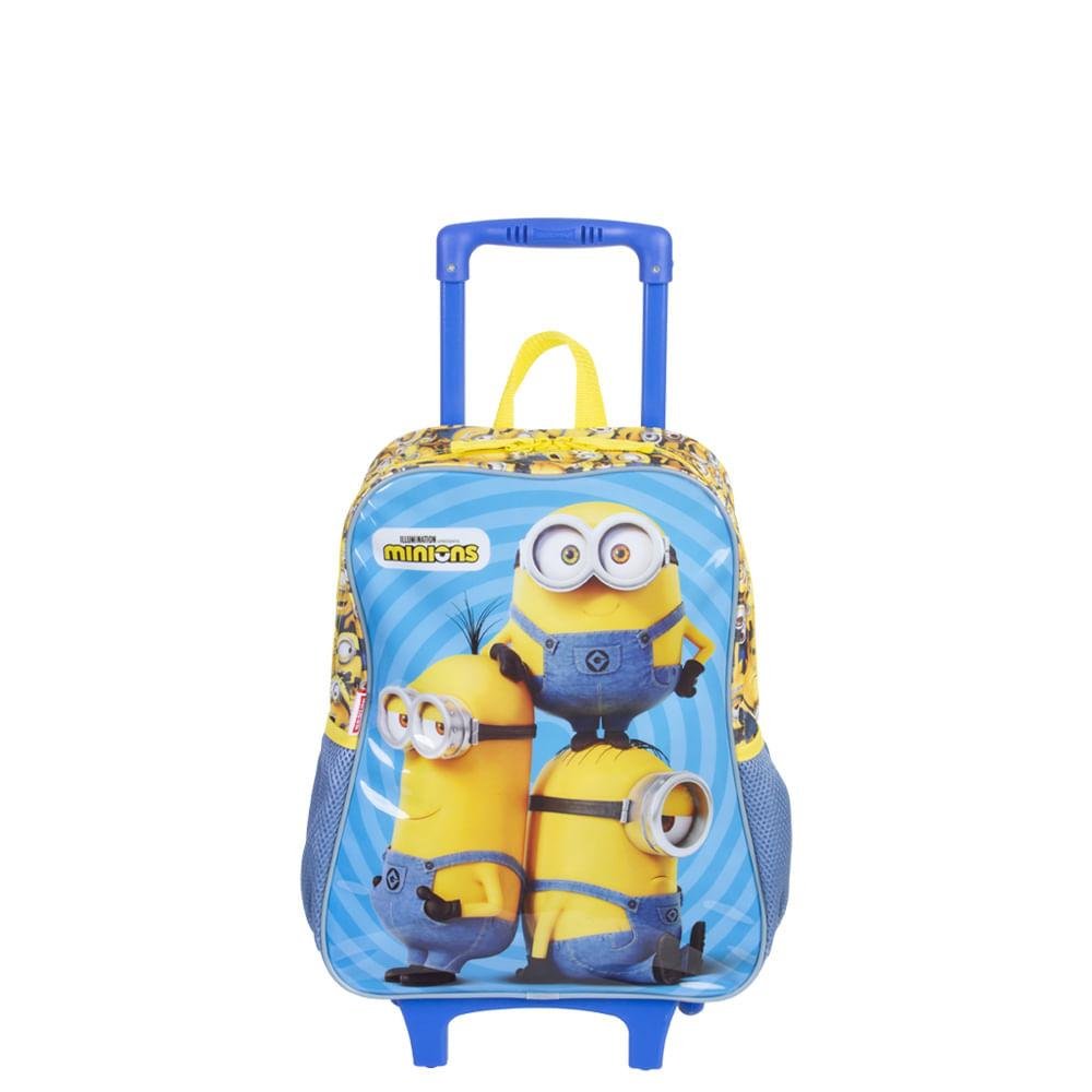 Mochila de Rodinha Grande Minions M - Colorido Azul 1